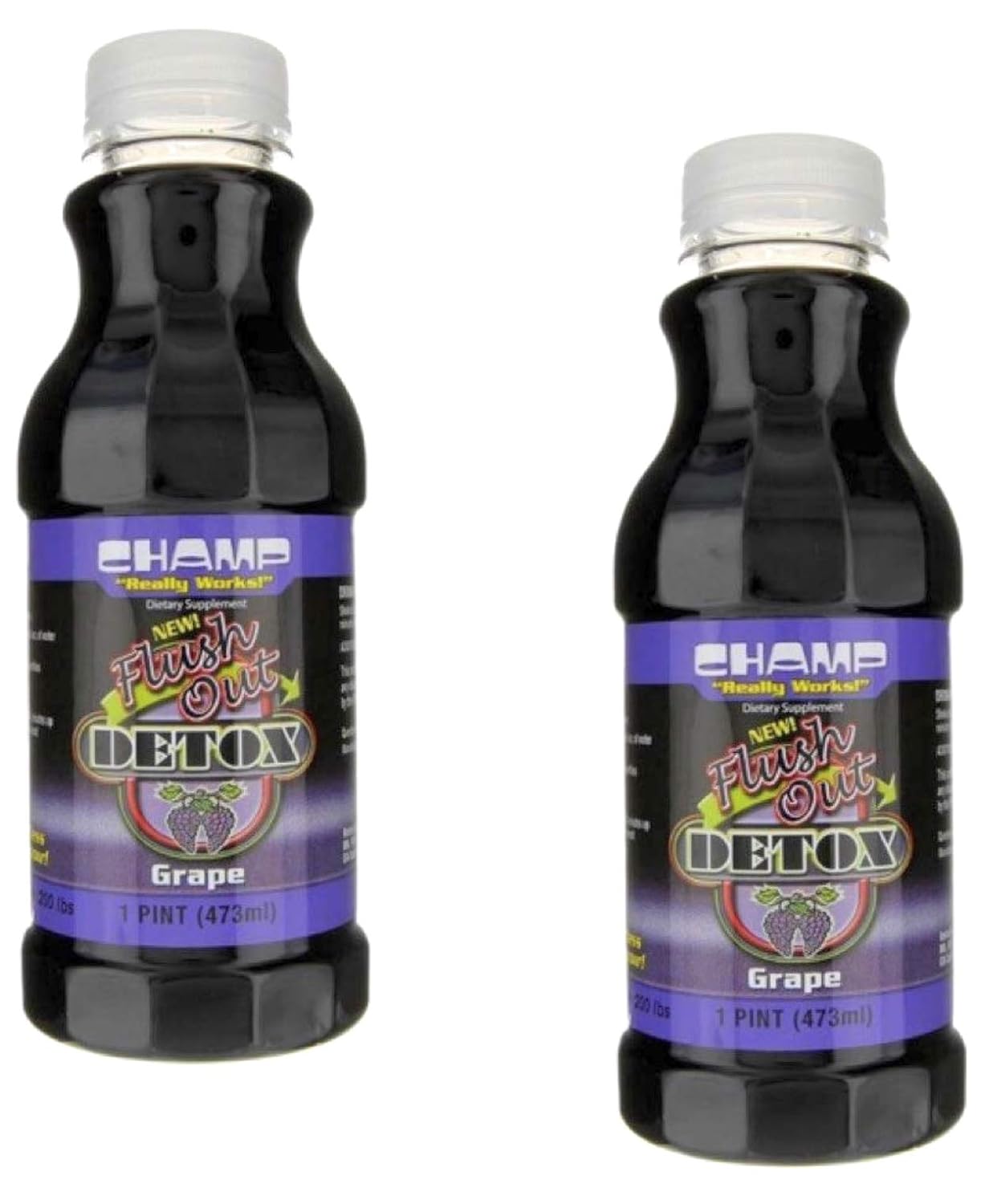 Champ Flush Out Detox Drink , Grape - 1 Pint (2 Count)