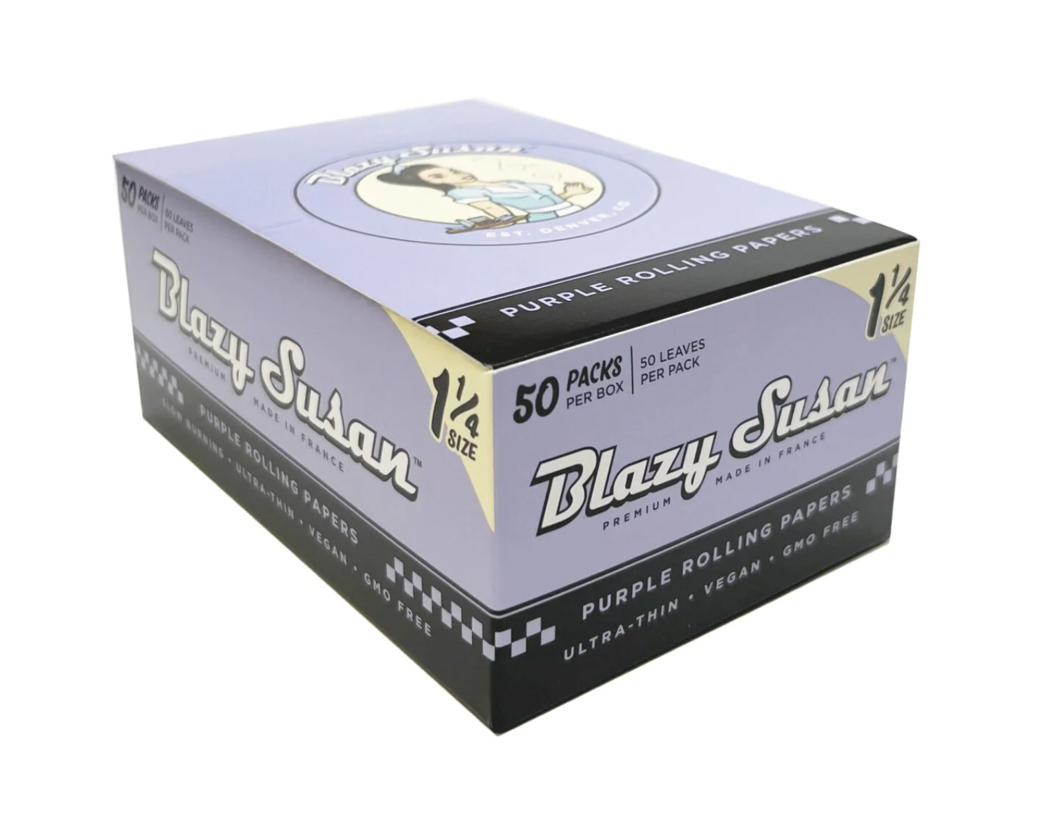 Blazy Susan Purple Rolling Papers  1-1/4″ - HQD Tech Store