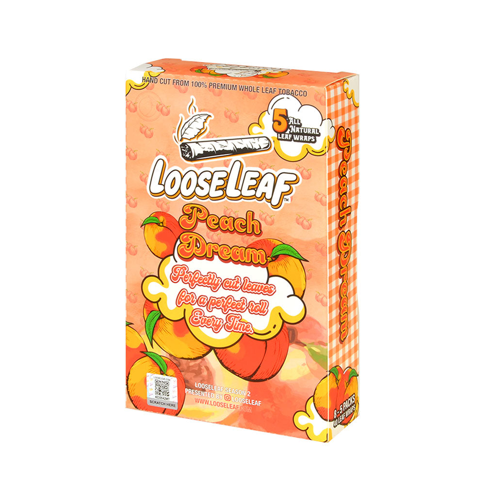 Loose Leaf Peach Dream wraps, 8 packs of 5