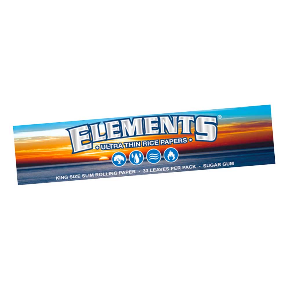 Elements King Size Slim Ultra Thin Rice Papers - HQD Tech Store