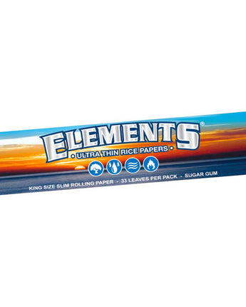 Elements King Size Slim Ultra Thin Rice Papers - HQD Tech Store