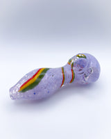 4'' Purple Rasta Glass Hand Pipe - HQD Tech Store