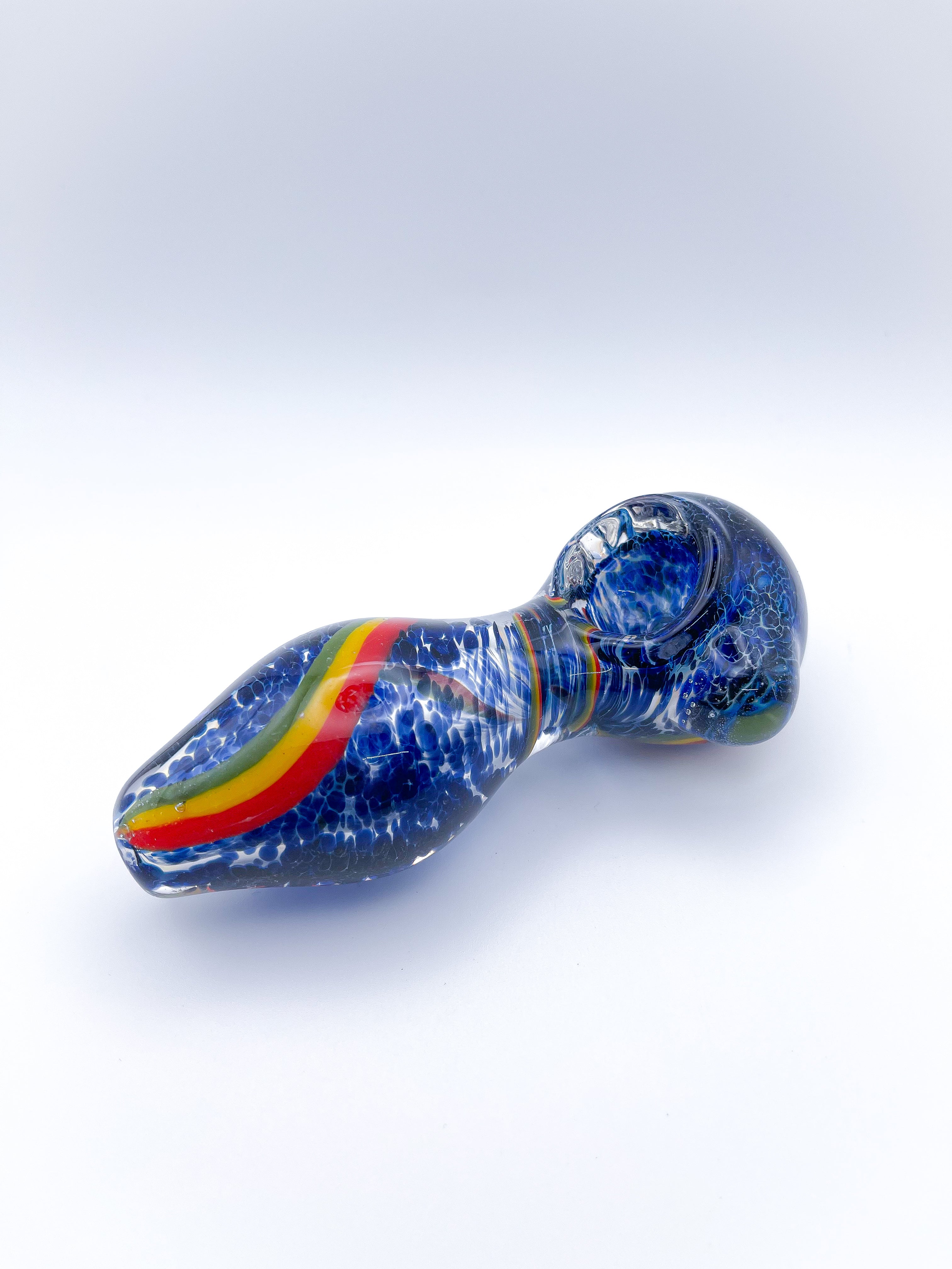 4'' Blue Rasta Glass Hand Pipe - HQD Tech Store