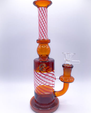 8" Amber Glass Water Pipe - HQD Tech Store