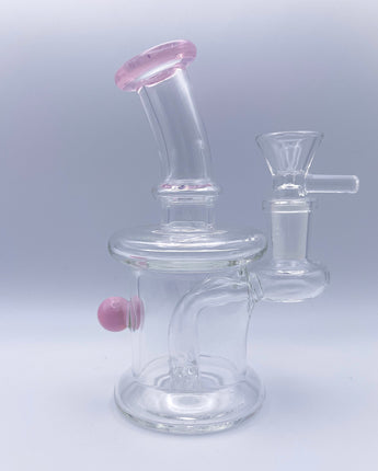 6" Pink Mouthpiece Dab Rig - HQD Tech Store