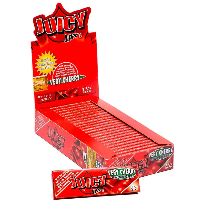 Very Cherry Juicy Jays Flavored Rolling Papers  1-1/4″ - HQD Tech Store