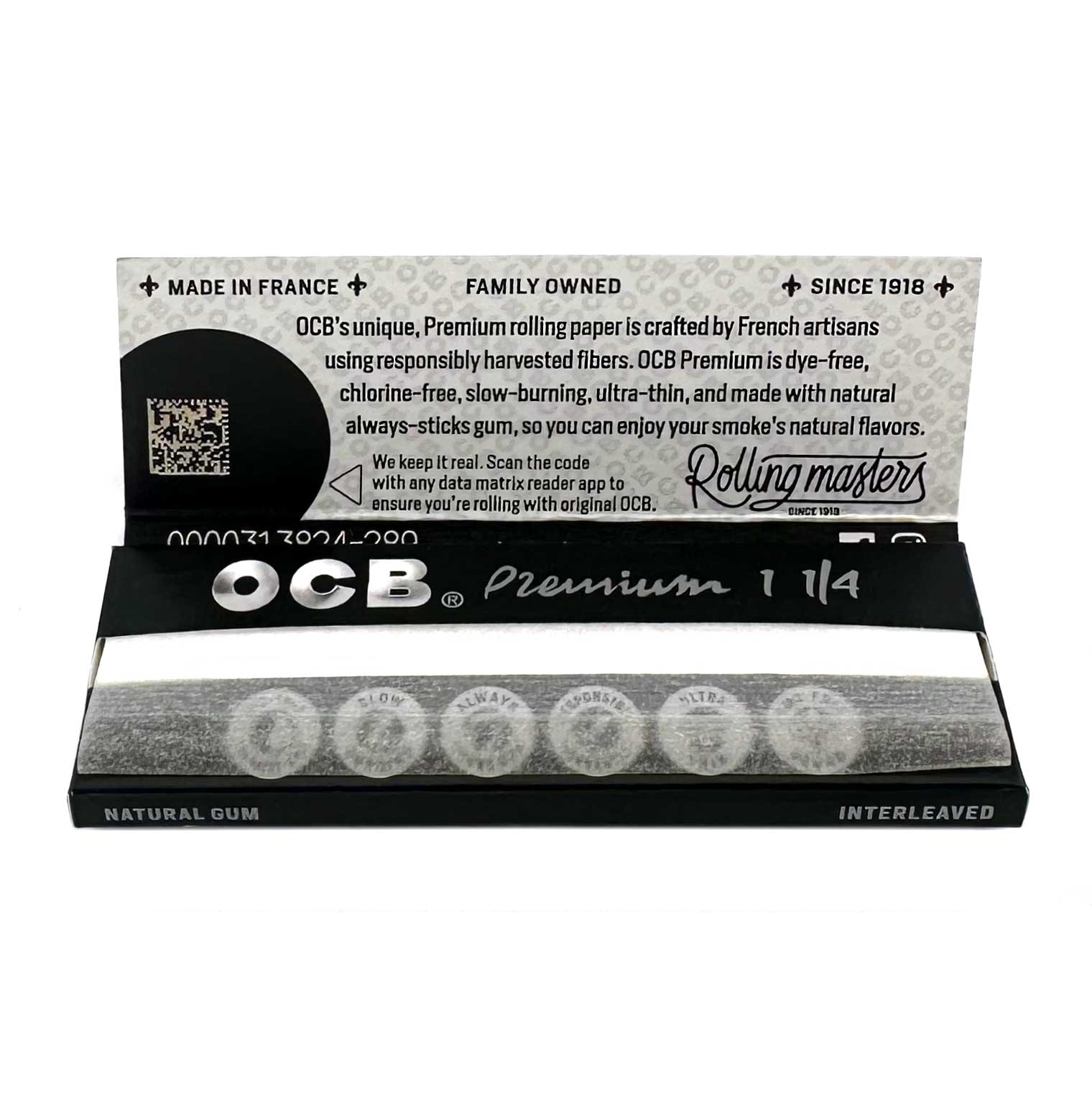 OCB Premium Rolling Papers  1-1/4" - HQD Tech Store