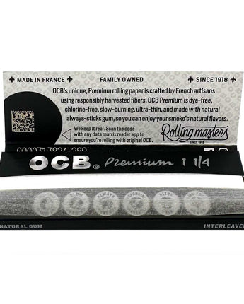 OCB Premium Rolling Papers  1-1/4" - HQD Tech Store