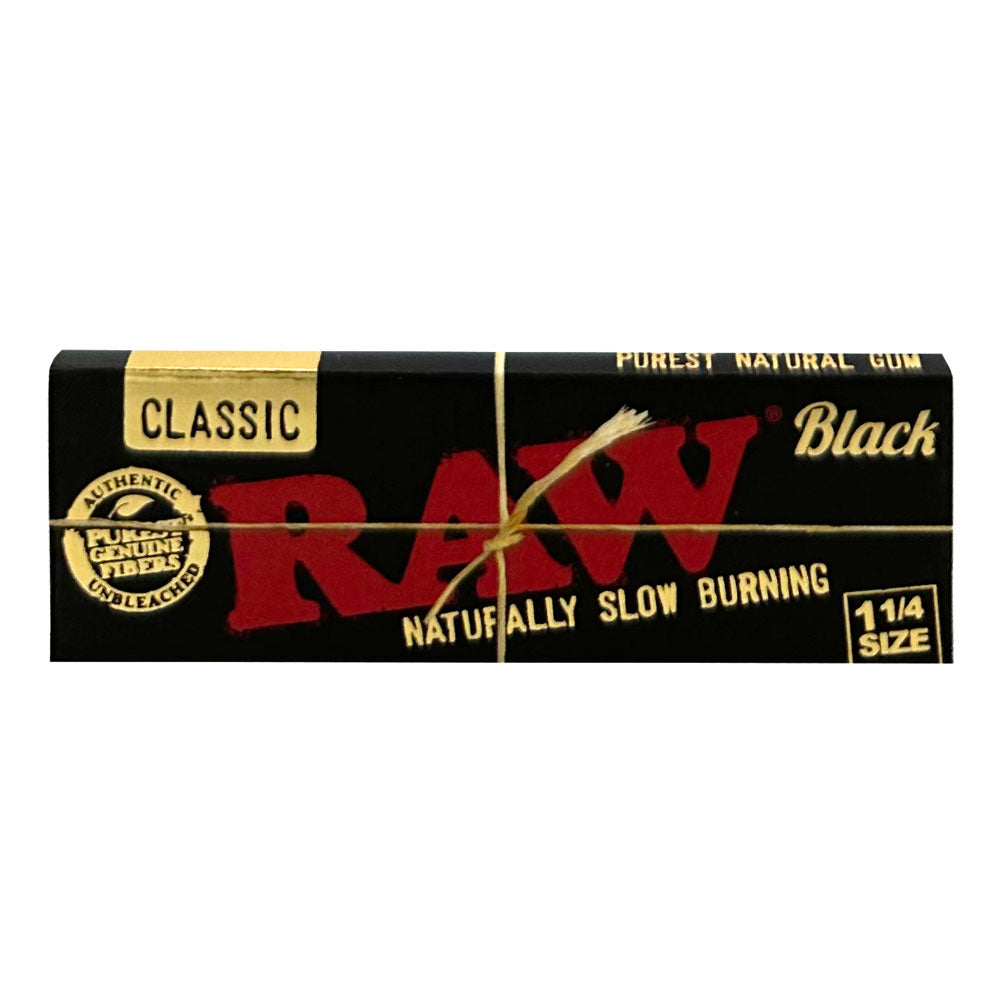 RAW Black Rolling Papers  1-1/4" - HQD Tech Store