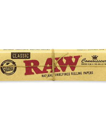 RAW Classic Connoisseur King Size Slim Rolling Papers + Tips - HQD Tech Store