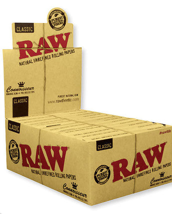 RAW Classic Connoisseur King Size Slim Rolling Papers + Tips - HQD Tech Store