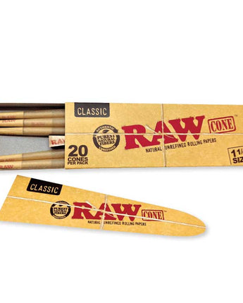 RAW Classic Pre Rolled Cones  1-1/4″ - HQD Tech Store