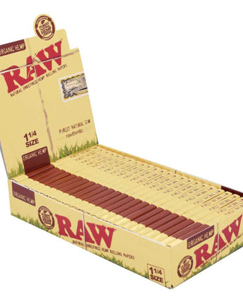 RAW Organic Hemp Rolling Papers  1-1/4″ - HQD Tech Store