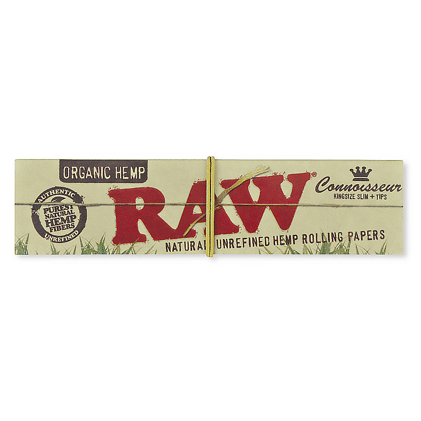 RAW Organic Hemp Connoisseur King Size Slim Rolling Papers - HQD Tech Store