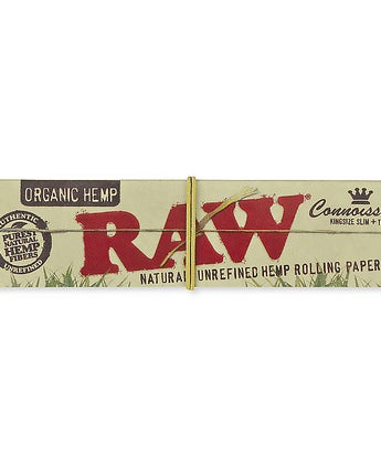 RAW Organic Hemp Connoisseur King Size Slim Rolling Papers - HQD Tech Store