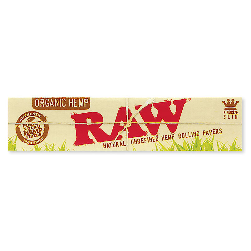 RAW Organic Hemp Rolling Papers King Size Slim - HQD Tech Store