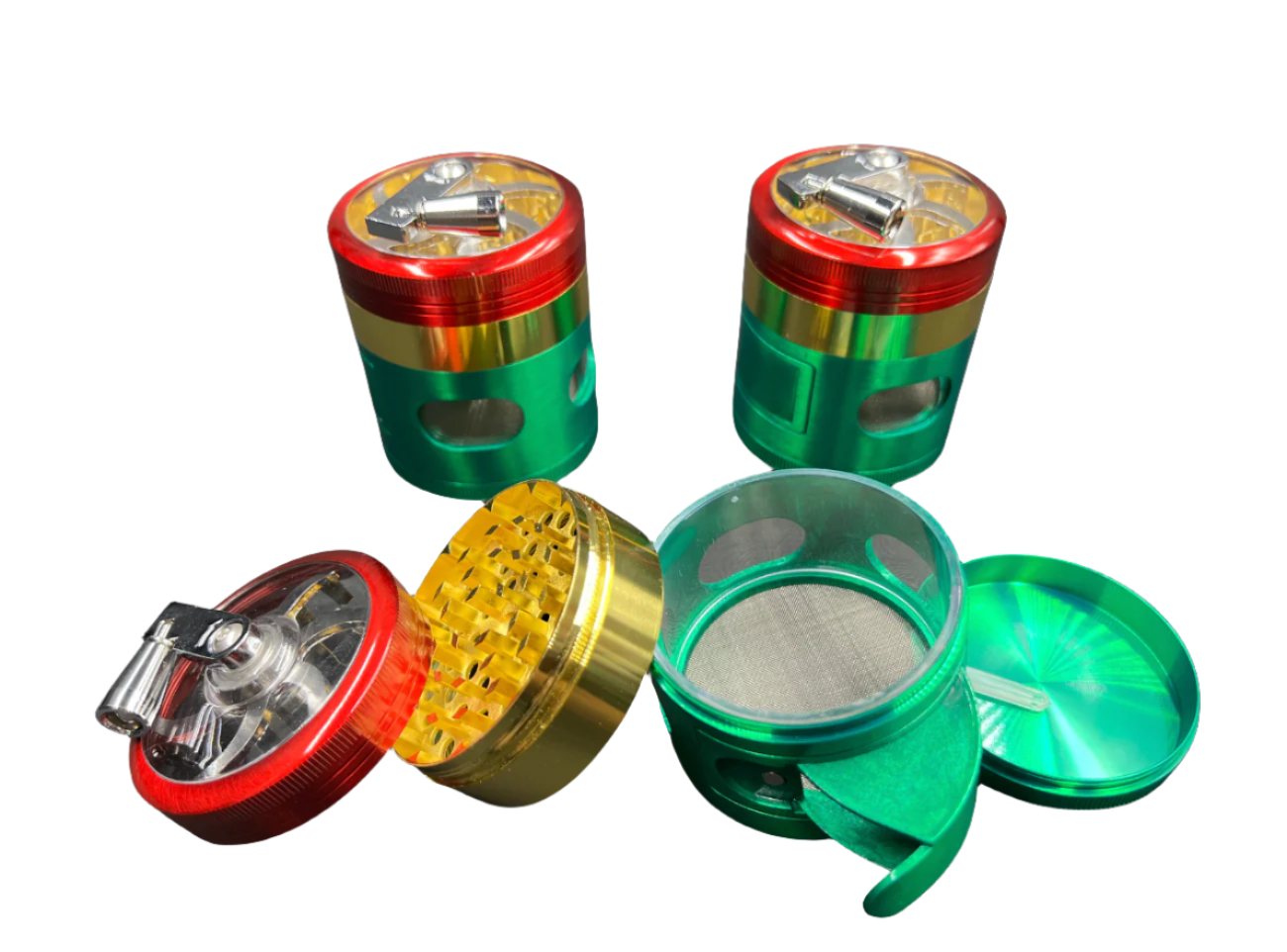 63" Rasta Gold Metal 4 piece grinder