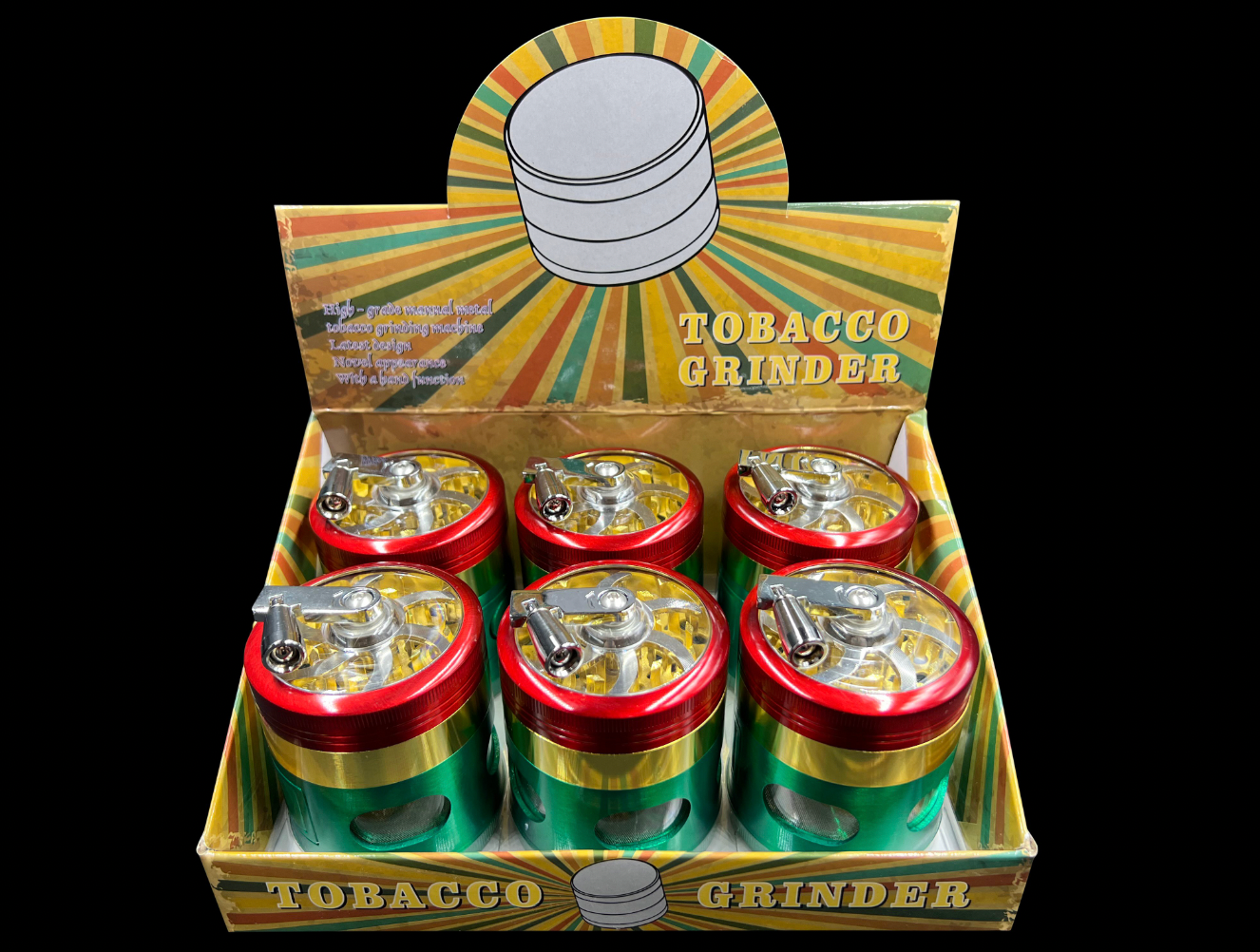 63" Rasta Gold Metal 4 piece grinder