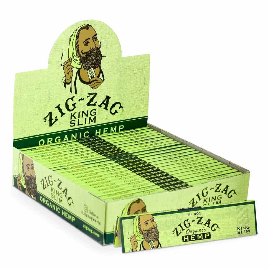 Zig Zag Organic Hemp Rolling Papers King Size Slim - HQD Tech Store