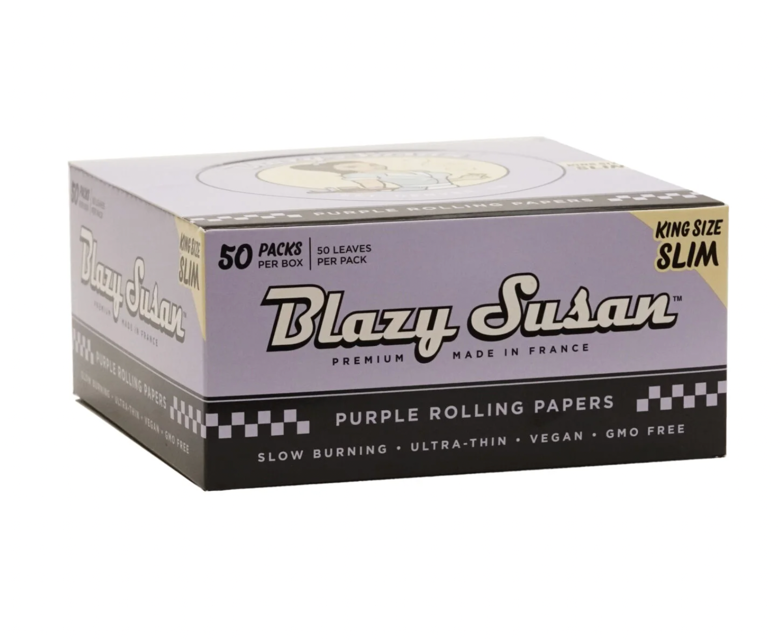 Blazy Susan Purple Rolling Papers King Size Slim - HQD Tech Store