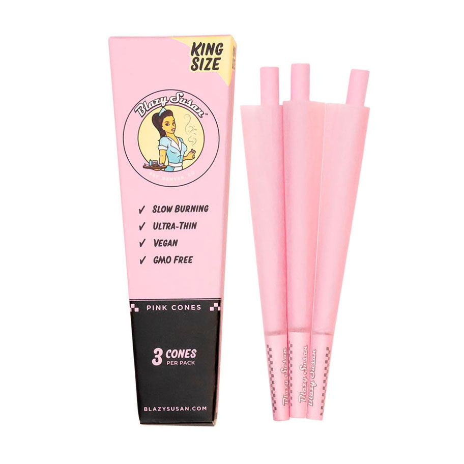 Blazy Susan Pink Pre Rolled Cones King Size - HQD Tech Store