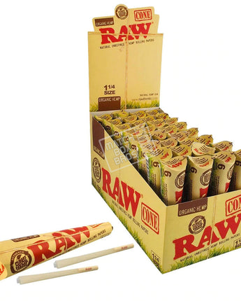 RAW Organic Pre Rolled Cones 1 1/4 - HQD Tech Store