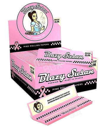 Blazy Susan Pink King Size Slim Rolling Papers - HQD Tech Store