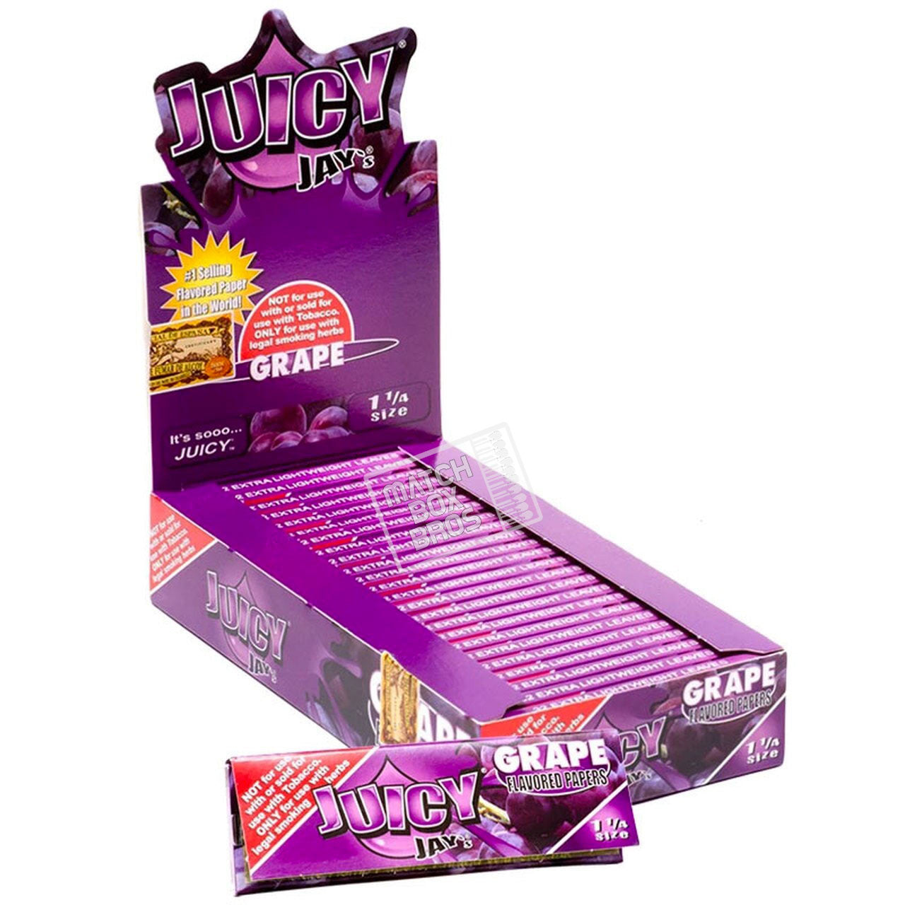 Grape Juicy Jays Flavored Rolling Papers  1-1/4" - HQD Tech Store