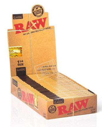 RAW Classic Rolling Papers  1-1/4″ - HQD Tech Store