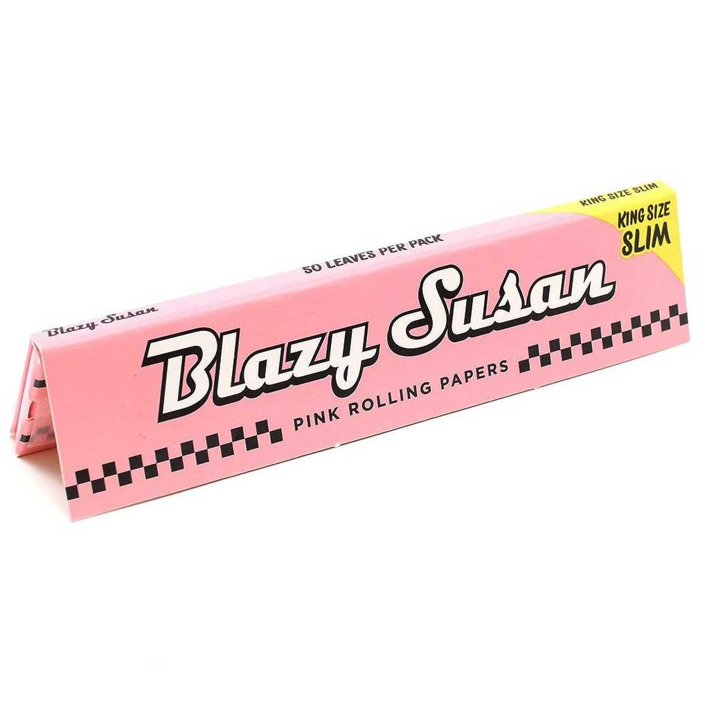 Blazy Susan Pink King Size Slim Rolling Papers - HQD Tech Store