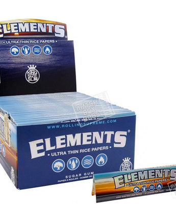 Elements King Size Slim Ultra Thin Rice Papers - HQD Tech Store