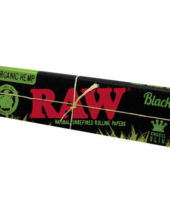 RAW Black Organic Hemp King Size Slim Rolling Papers - HQD Tech Store