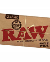 RAW Classic Single Wide Rolling Papers (Double Feed) - HQD Tech Store