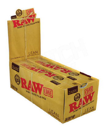 RAW Classic Lean Pre Rolled Cones - HQD Tech Store