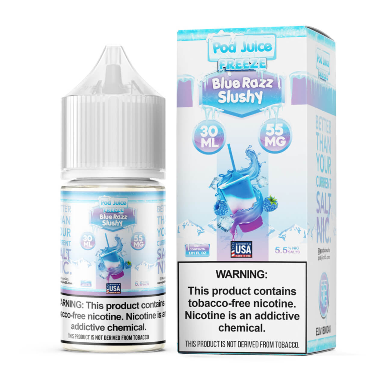 Blue Razz Slushy Freeze - POD Juice Synthetic 30mL